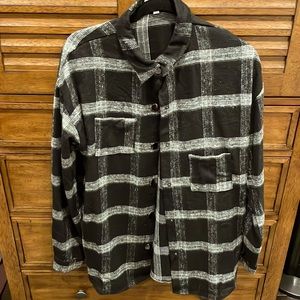 Pink Lily Plaid Flannel Shacket